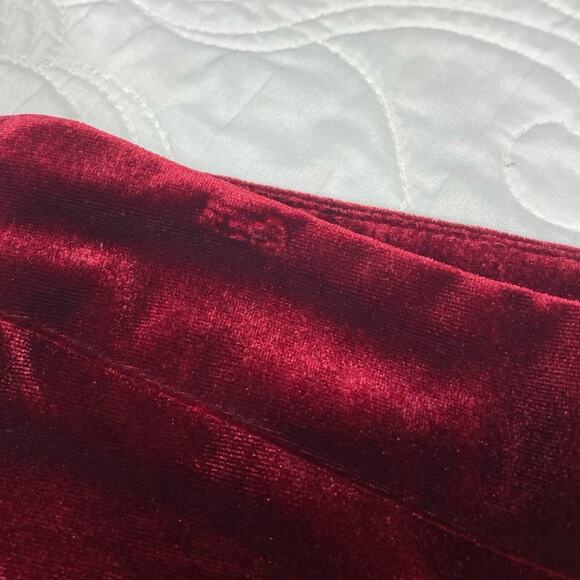 Ronny Kobo Velvet Pants Flare Leg Whimsical Retro boho Cherry Womens Small - Picture 11 of 11